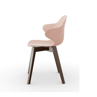 CALLIGARIS Saint Tropez Ergonomic Chair with Plastic Shell and Wooden Base
