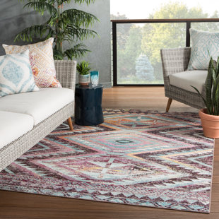 MILLWOOD PINES Almaden Purple/Blue Indoor/Outdoor Rug