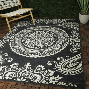 ASTORIA GRAND Furey Floral Machine Woven Area Rug