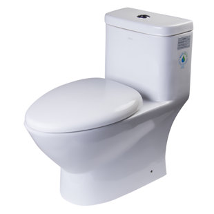 EAGO Modern Dual Flush Elongated One-Piece Toilet (Seat Included)