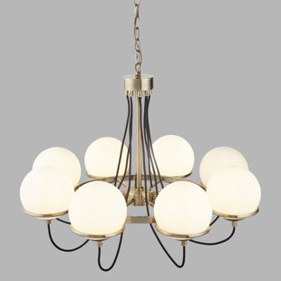 GEORGE OLIVER Wynward 8-Light Wagon Wheel Chandelier