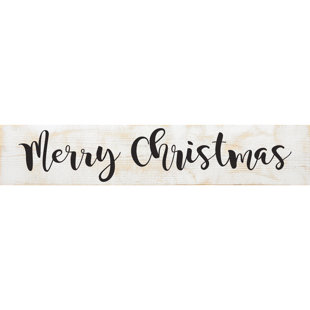 Merry Christmas by Sawdust City - Unframed Textual Art Print on Wood