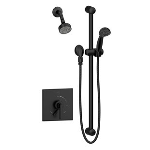 SYMMONS Duro Shower Faucet Trim Kit with Single Handle and Hand Spray 1.5 GPM (Valve Not Included)