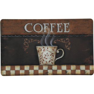 FLEUR DE LIS LIVING Meleri Coffee Premium Anti-Fatigue Mat (Set of 2)
