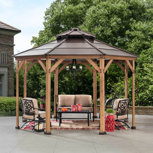 SUNJOY 4m x 4m Solid Wood Gazebo