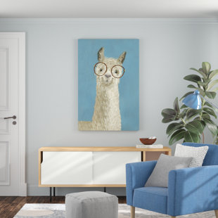 BLUE ELEPHANT Leinwandbild Lama Specs III von Victoria Borges