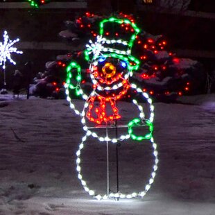 BRITE IDEAS Snowman LED Lighted Display