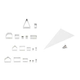 Fox Run Brands 22 Piece Non-Stick Village Gingerbread House Set