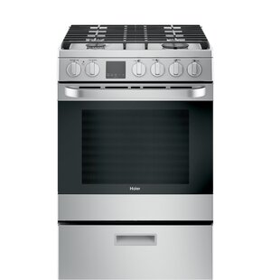 Haier 24" 2.9 Cubic Feet Smart Gas Free Standing Range with 4 Burners