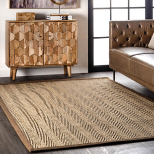BAY ISLE HOME™ Beringer Bamboo Slat/Seagrass Brown Rug