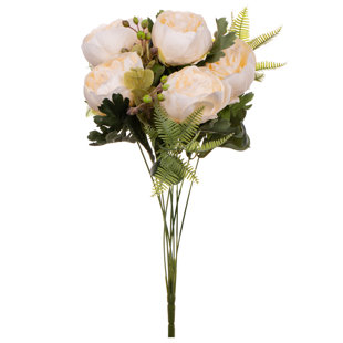 AUFORA LTD Artificial Cream Peonies Sprays