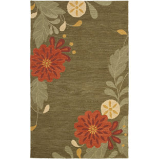 MARTHA STEWART RUGS Martha Stewart Hand Tufted Wool Pile Floral Rug