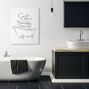 STUPELL INDUSTRIES " Soak Your Troubles Away Ink Bathroom Design "