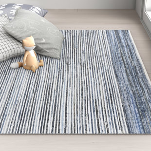MACK & MILO™ Handmade Braided Cotton Bright Blue/Navy Rug