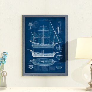 STEELSIDE™ " Antique Ship Blueprint I " by Paul Cezanne