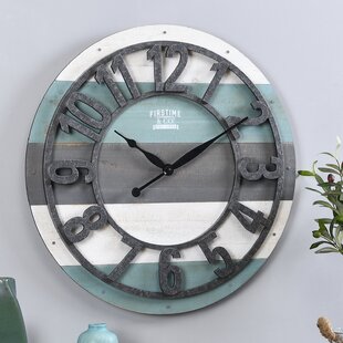 UNION RUSTIC Dana Point Wood Wall Clock