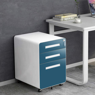 EBERN DESIGNS 15.75'' Wide 3 -Drawer Mobile File Cabinet