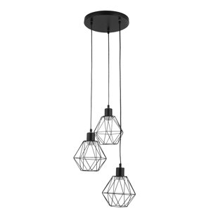 ZIPCODE DESIGN Jody 3-Light Cluster Geometric Pendant