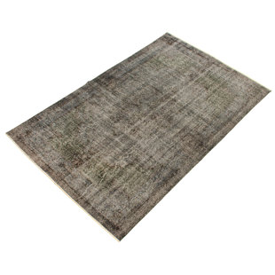 ISABELLINE Overdyed One-of-a-Kind 5'8" X 8'6" 1980s Wool Area Rug in Brown