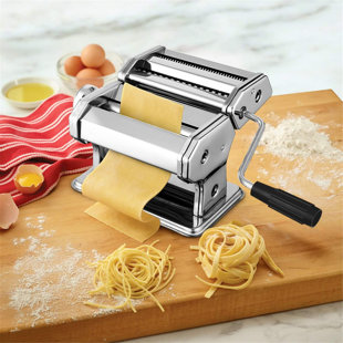 DreamDwell Home Manual Pasta Maker with 4 Attachments