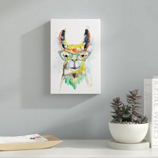 MISTANA™ BABY & KIDS " Smarty-Pants Llama " by Jennifer Goldberger Painting Print