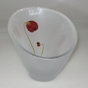 WOMAR GLASS Poppy Flower Handmade Glass Table Vase