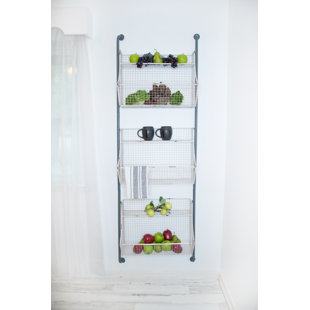 TX USA CORP Metal Wall Organizer with Wall Baskets