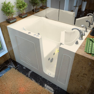 THERAPEUTIC TUBS Ashton 52.8'' x 29.5'' Walk-in Soaking Gel Bathtub with Faucet