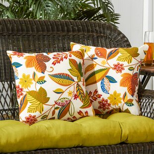 GREENDALE HOME FASHIONS Indoor/Outdoor Reversible Throw Pillow (Set of 2)