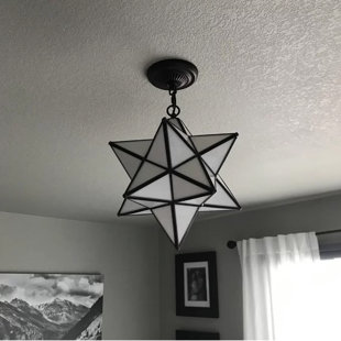 MEYDA LIGHTING Meyda Tiffany & Stained Glass 1 - Light Antique Brass Single Pendant