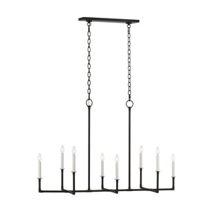 VISUAL COMFORT STUDIO Bayview 8 - Light Candle Style Modern Linear Chandelier by Chapman & Myers