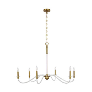 VISUAL COMFORT STUDIO Hanover 6 - Light Candle Style Classic Chandelier by Chapman & Myers