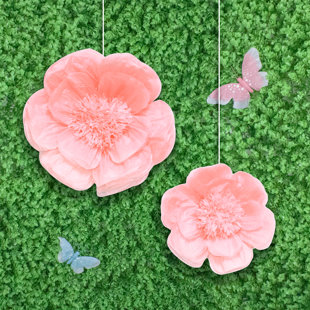 LUV RIBBONS 2 Piece Scallop Tissue Flower