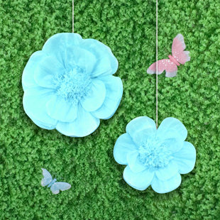 LUV RIBBONS 2 Piece Scallop Tissue Flower