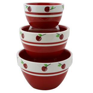 GRACE'S TEA WARE Ceramic Nested Mixing Bowl Set