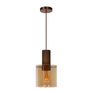 LUCIDE Toledo 1 - Light Amber Cylinder Pendant