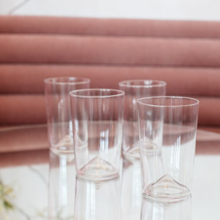 SEMPLI Monti 12oz. Handmade Crystal Drinking Glass Set (Set of 4)