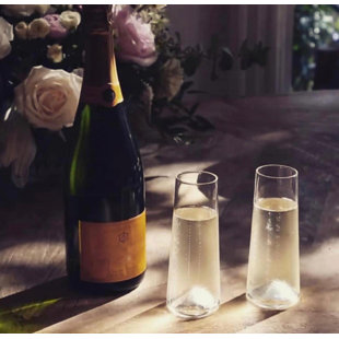 SEMPLI Monti 6oz. Handmade Crystal Flute Set (Set of 2)