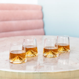 SEMPLI Monti 2oz. Handmade Crystal Shot Glass / Shooter Set (Set of 4)