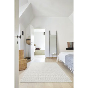 FOUNDSTONE Flachgewebe-Teppich Aahil aus Wolle in Hellgrau