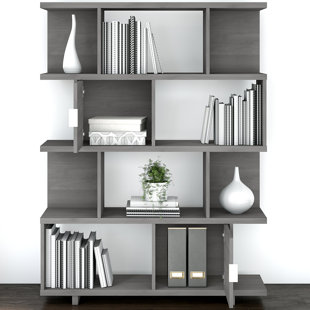KATHY IRELAND HOME BY BUSH FURNITURE Madison Avenue 62.99" H x 47.16" W Geometric Bookcase