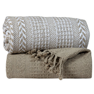 EXCEL HOMETEX Handmade Throw Blanket (Set of 2)