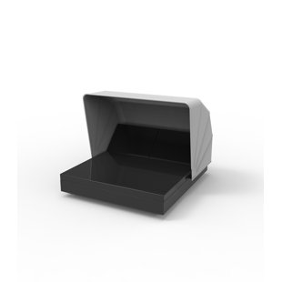 VONDOM Vela - Daybed with 2 Reclining Backrests and Folding Canopy - 83"x76" - Lacquered