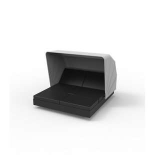 VONDOM Vela - Daybed with 4 Reclining Backrests and Folding Canopy - 83"x76" - Basic