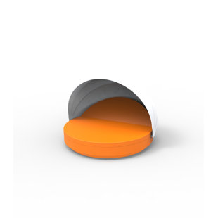 VONDOM Vela - Daybed with Reclining Backrest and Folding Canopy - 87.5"x85" - Basic