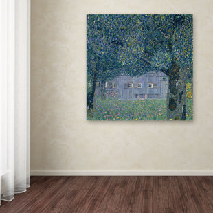 VAULT W ARTWORK Farmhouse In Upper Austria by Gustav Klimt - Print on Canvas