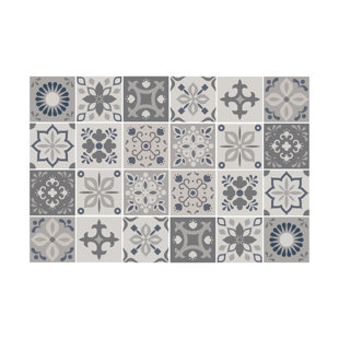 WORLD MENAGERIE Stewie Marjorelle Moroccan Wall Tile Sticker Set - 15 cm x 15 cm