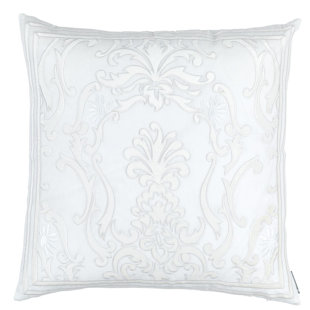 LILI ALESSANDRA Louie Feathers Damask Throw Pillow