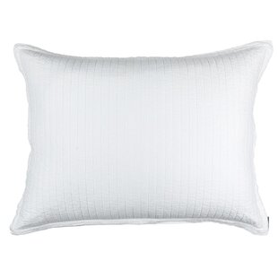 LILI ALESSANDRA Tessa Linen Feathers Striped Lumbar Pillow