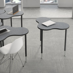 MOORECO Hierarchy Adjustable Height Collaborative Desk